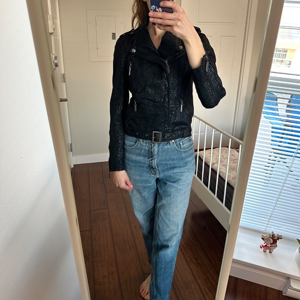 Vertigo Paris Black Jacket Zippered Pockets - size XS